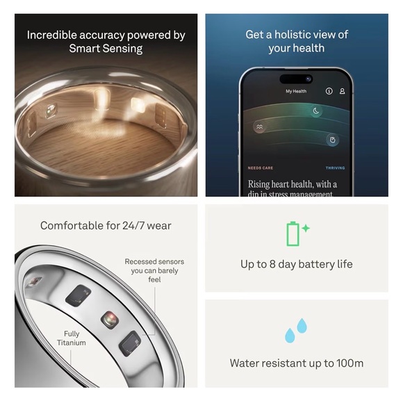 Oura Ring 4 in Elegant Silver - Picture 6 of 8